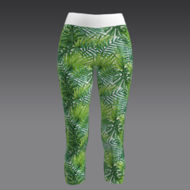 Tropical cropped leggings