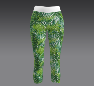 Tropical cropped leggings